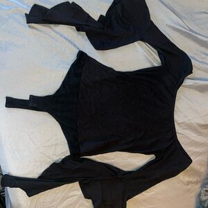 Long sleeve black dress shirt